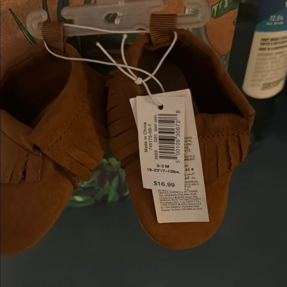 Brown Suede Baby Moccasins